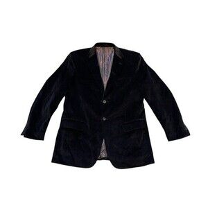 Pronto Moda Elite Men's Purple Houndstooth VELVET jacket coat Size 48/50 ? Long